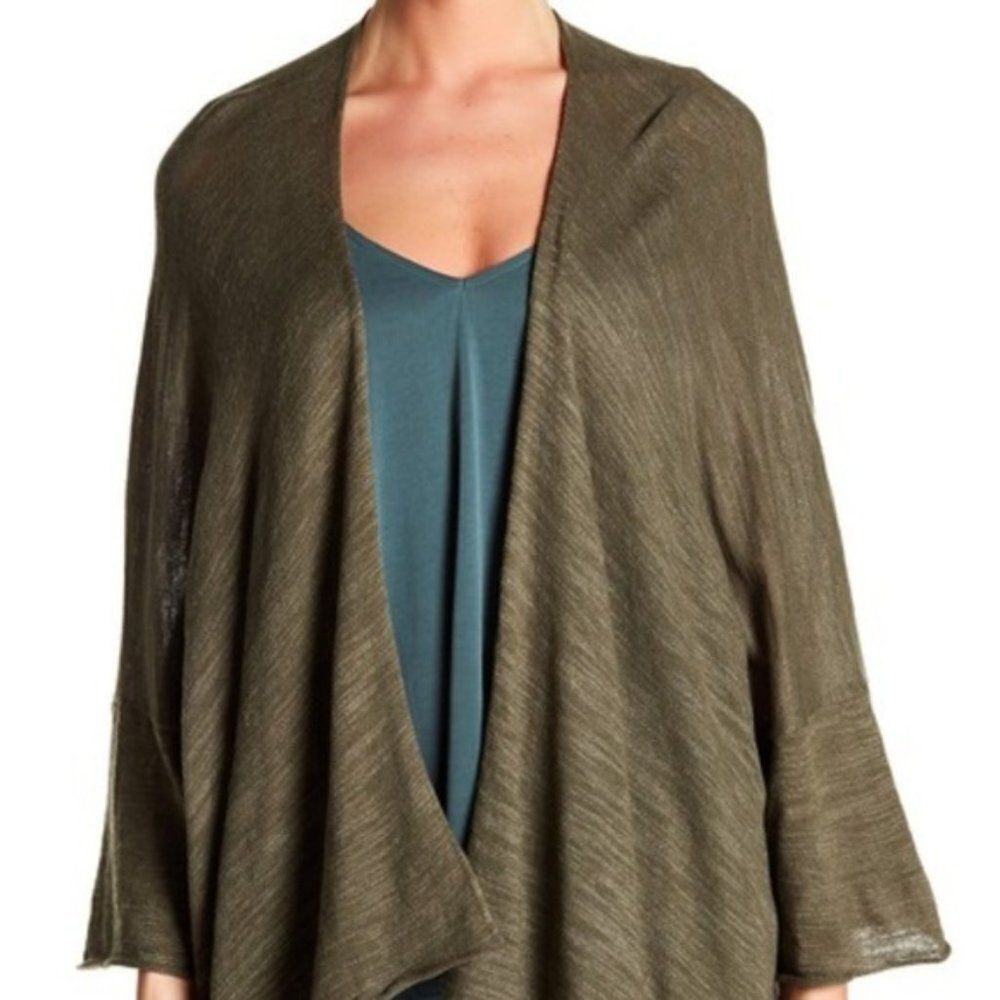 Solutions Sheer Slub Knit Kimono OS